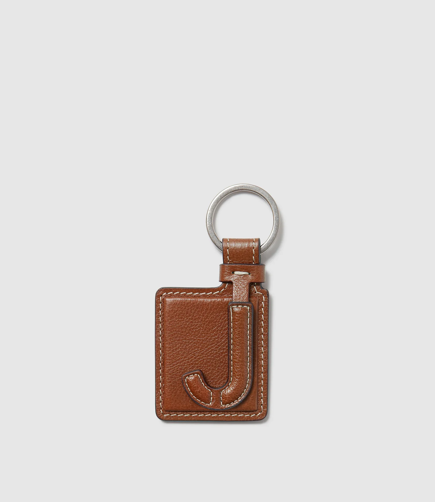 Letter Key Ring Buffalo Cognac - Image 11
