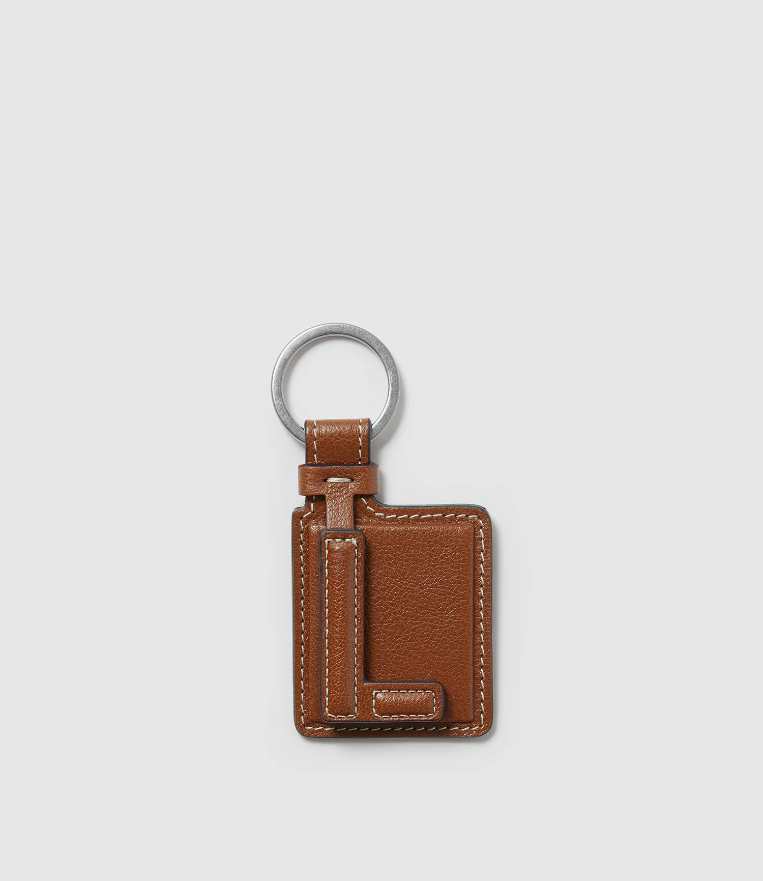 Letter Key Ring Buffalo Cognac - Image 13