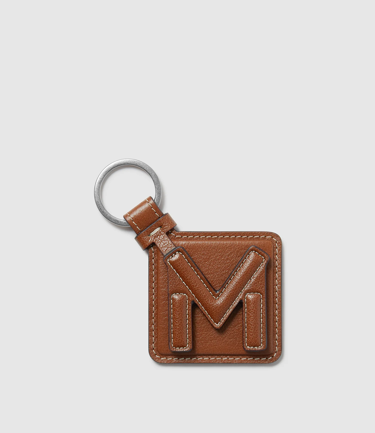 Letter Key Ring Buffalo Cognac - Image 14