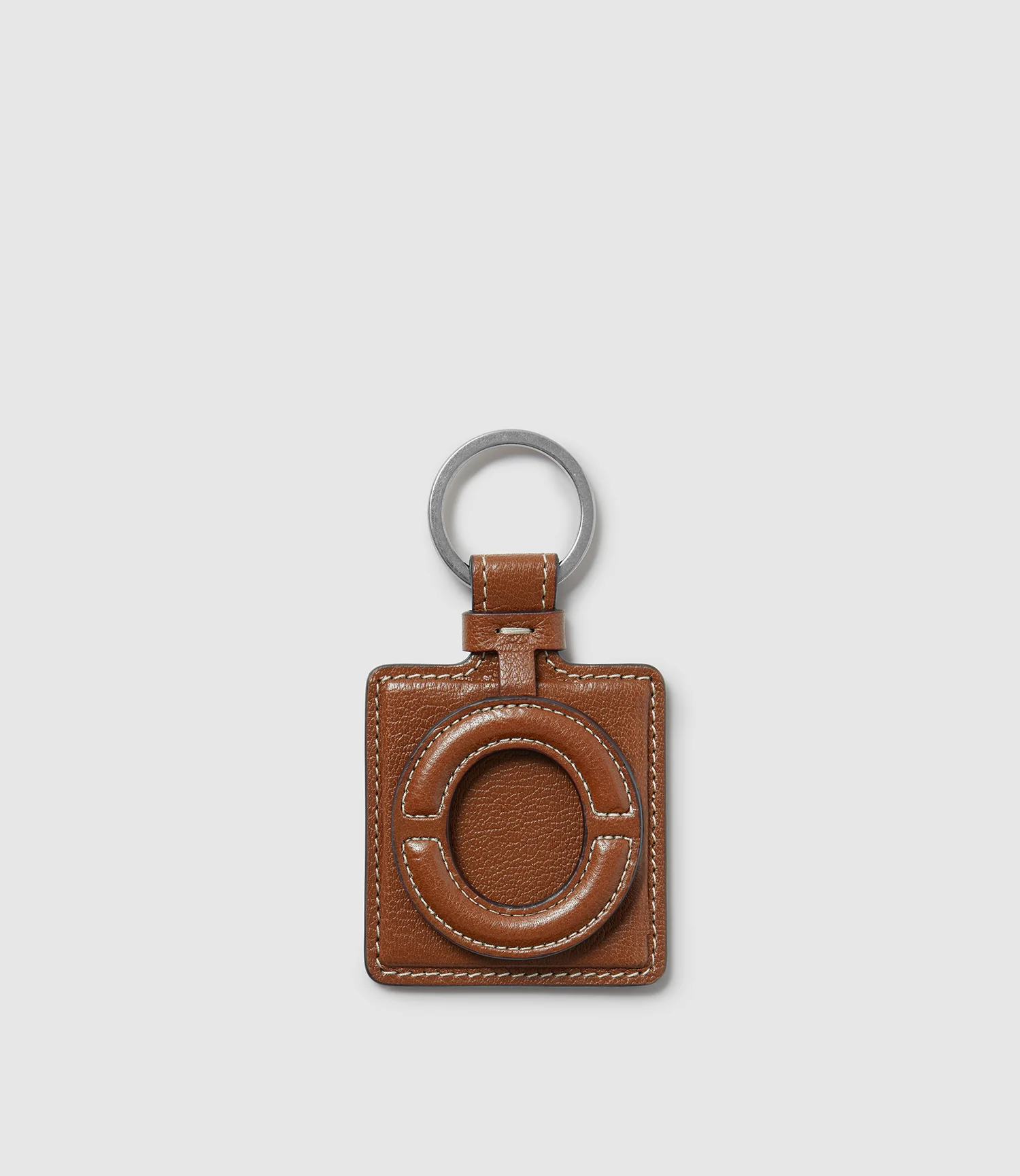 Letter Key Ring Buffalo Cognac - Image 16