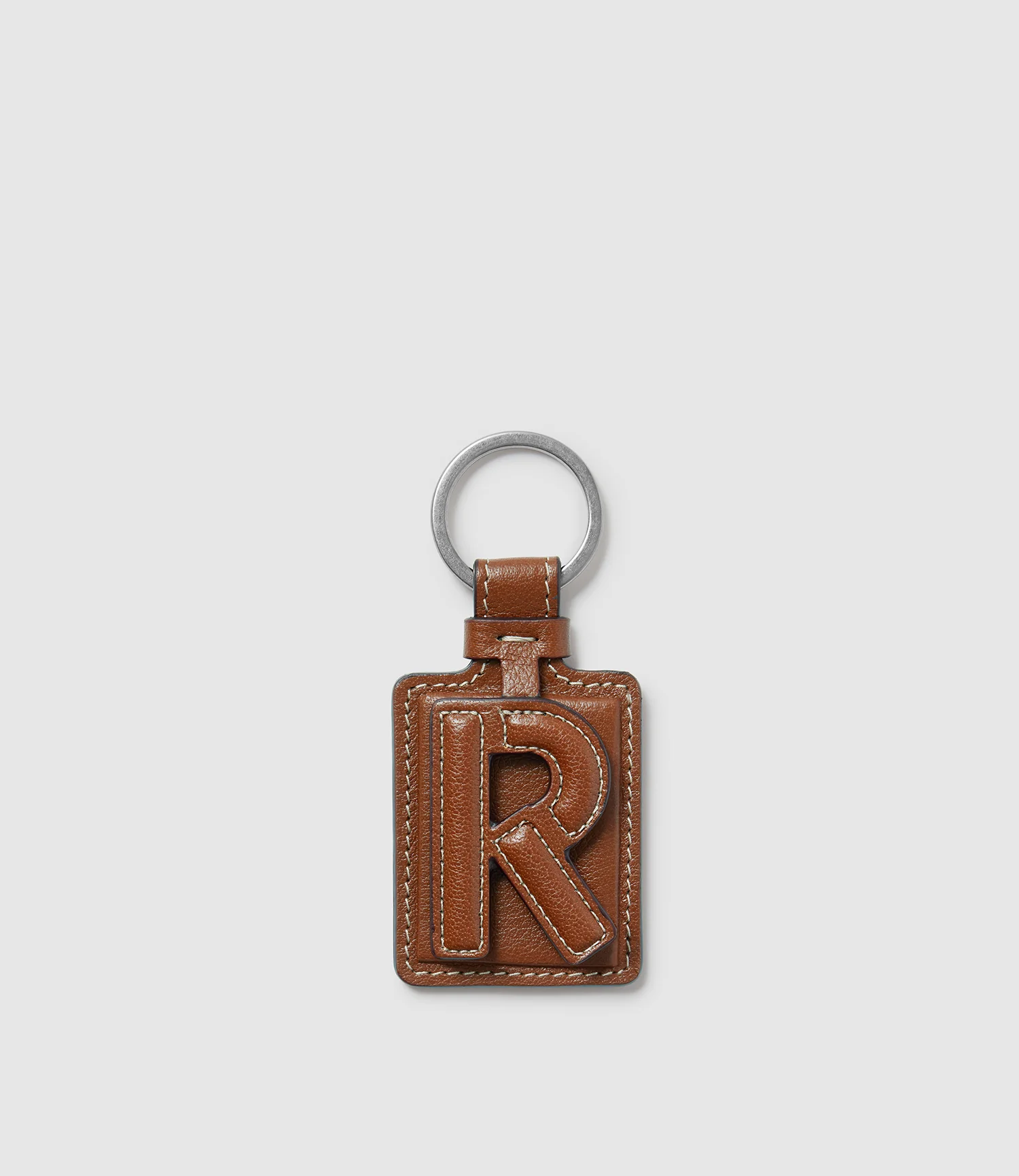 Letter Key Ring Buffalo Cognac - Image 19