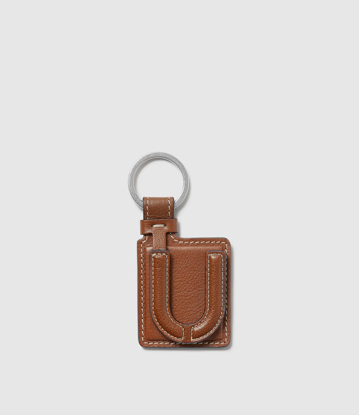 Letter Key Ring Buffalo Cognac - Image 22