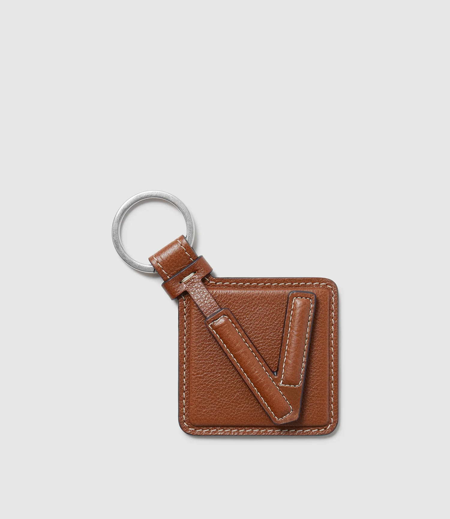 Letter Key Ring Buffalo Cognac - Image 23