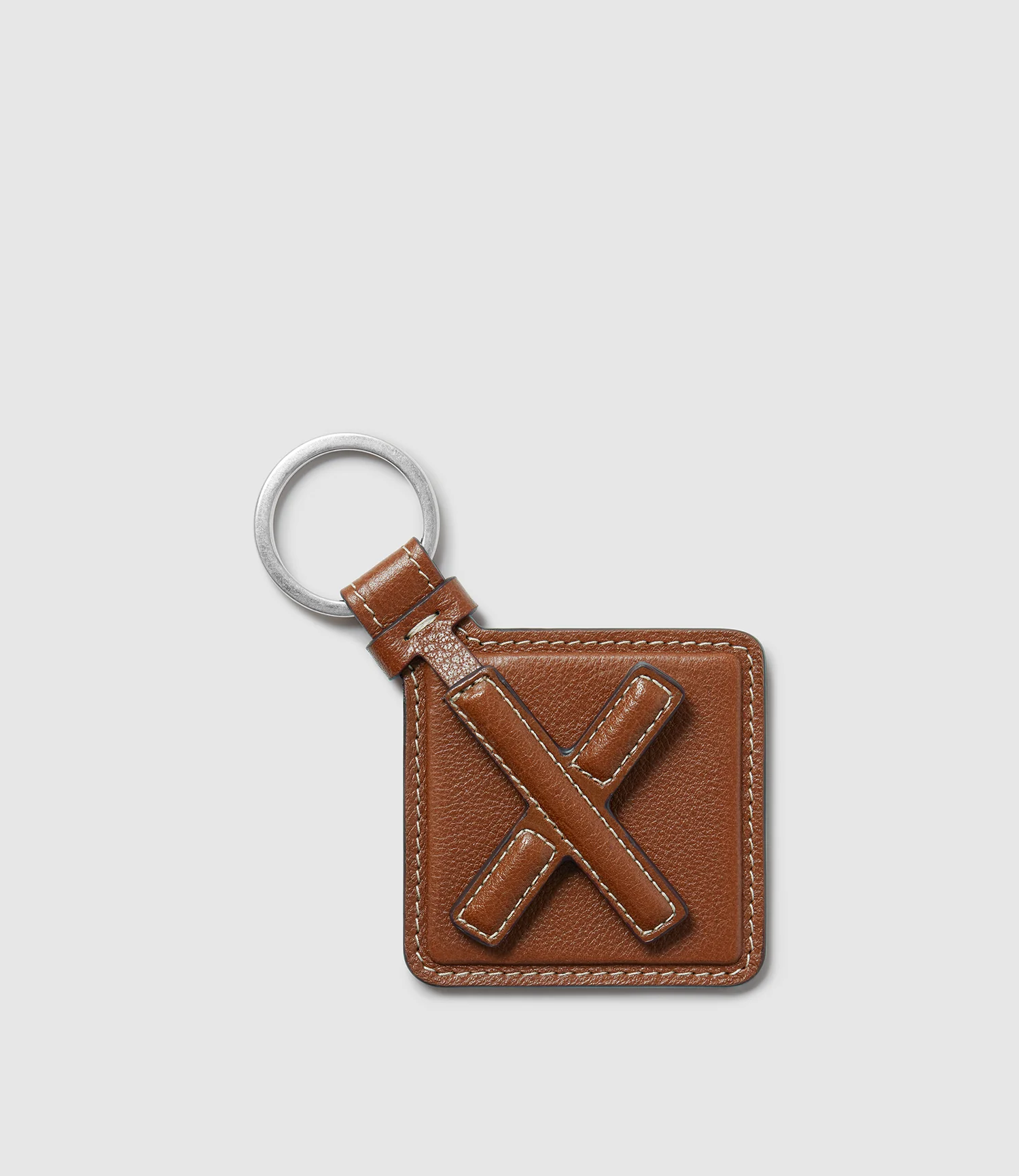Letter Key Ring Buffalo Cognac - Image 25
