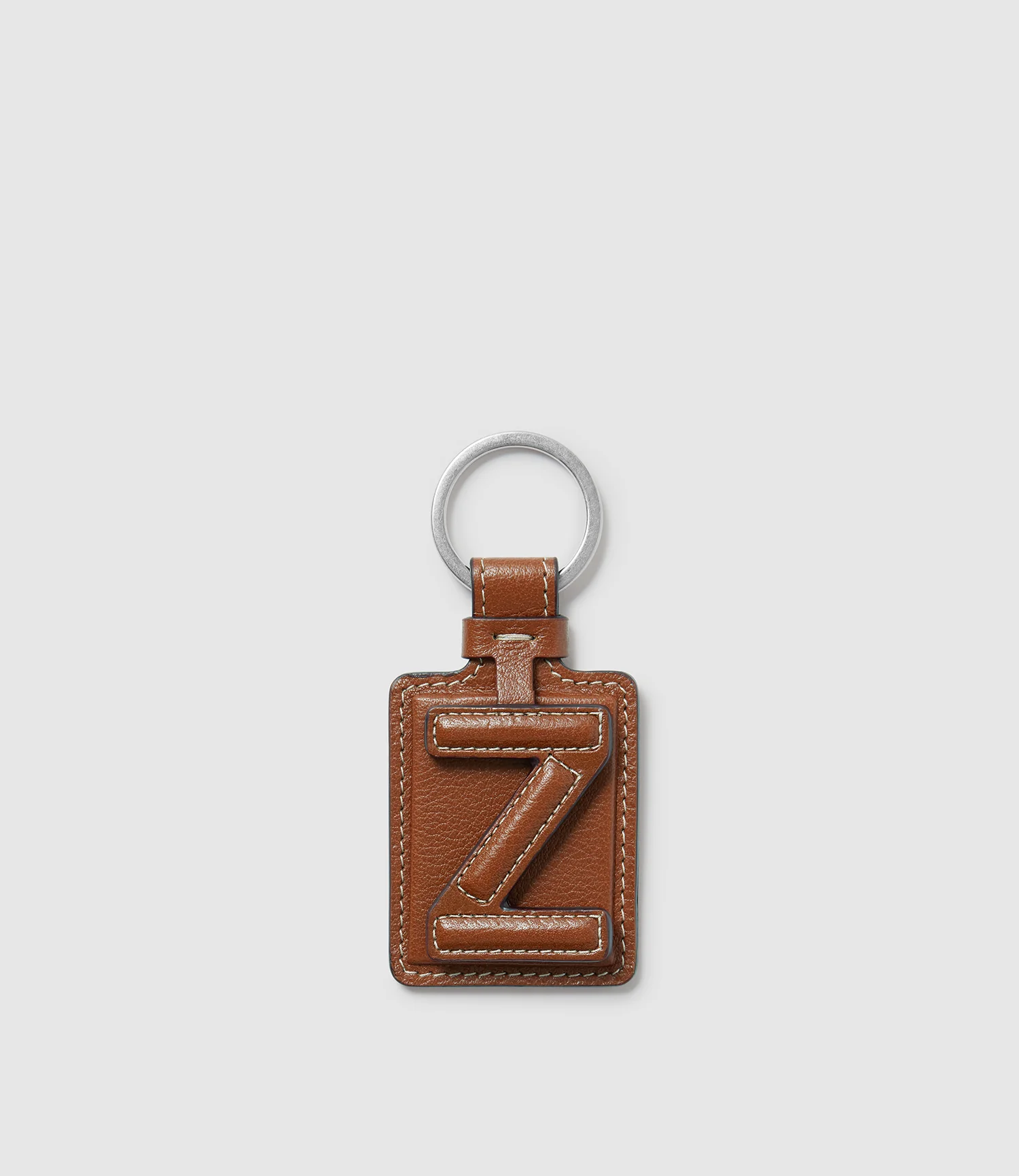 Letter Key Ring Buffalo Cognac - Image 27