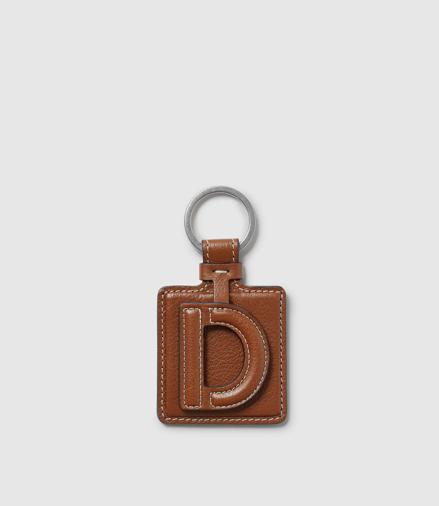 Letter Key Ring Buffalo Cognac - Image 5