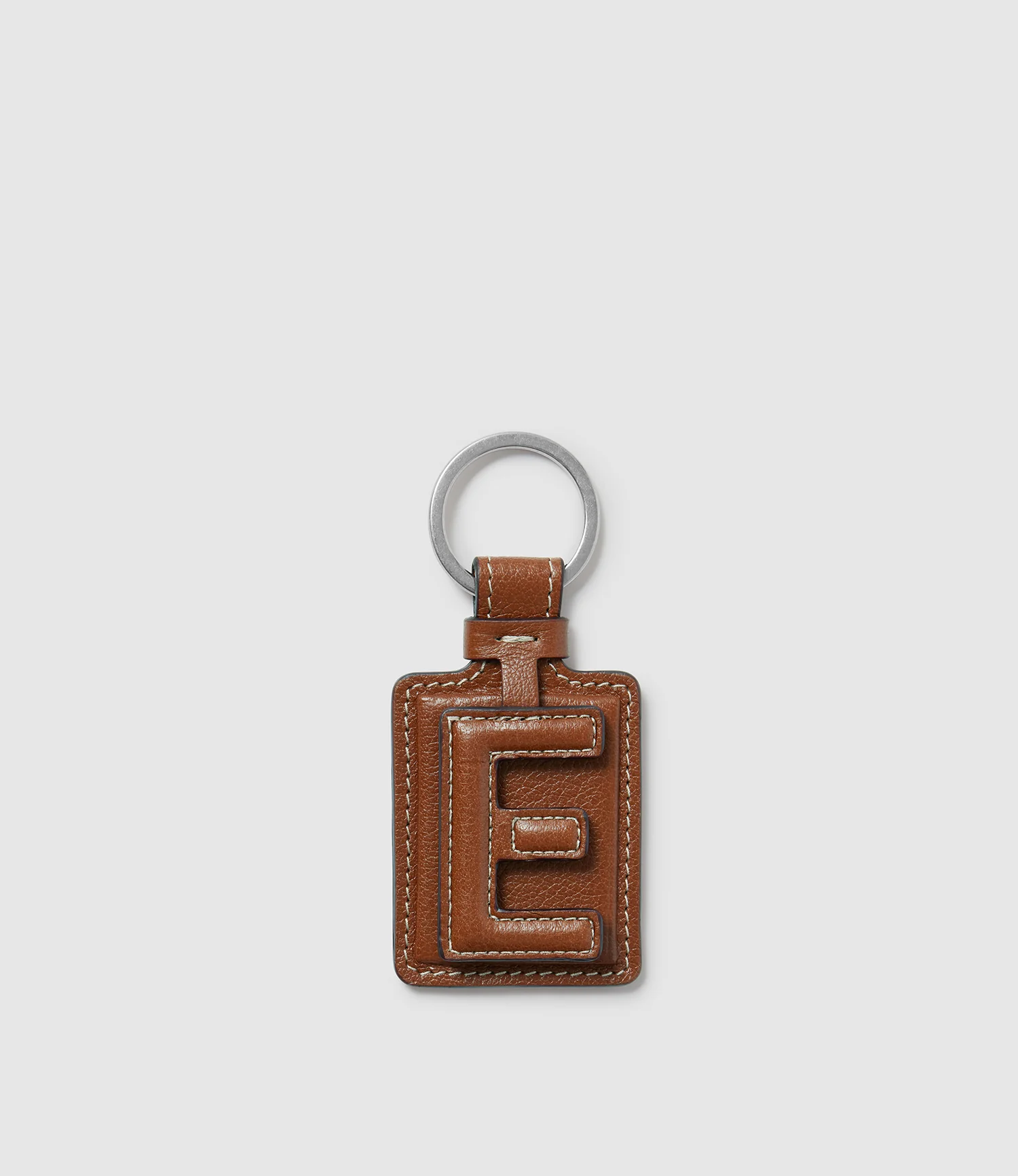Letter Key Ring Buffalo Cognac - Image 6
