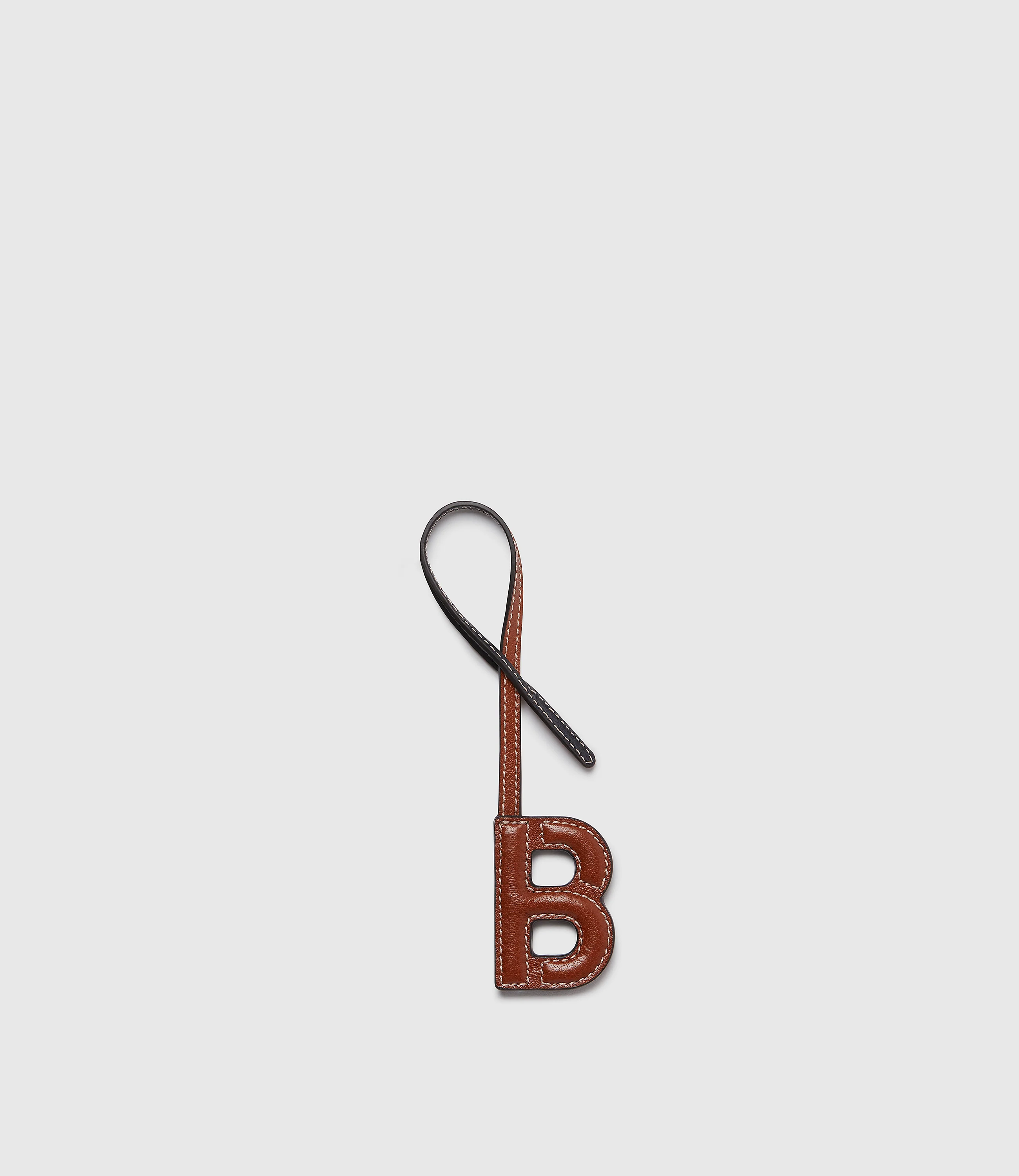 Personalisation Letter Charm Buffalo Cognac and Black with Salt Stitching - Image 6