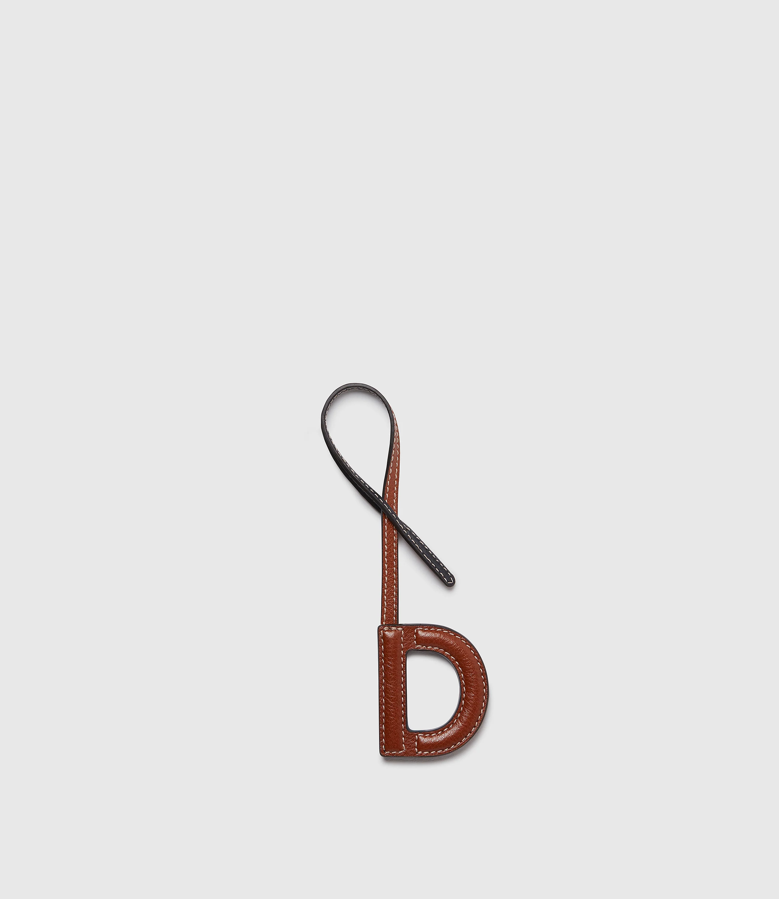 Personalisation Letter Charm Buffalo Cognac and Black with Salt Stitching - Image 8