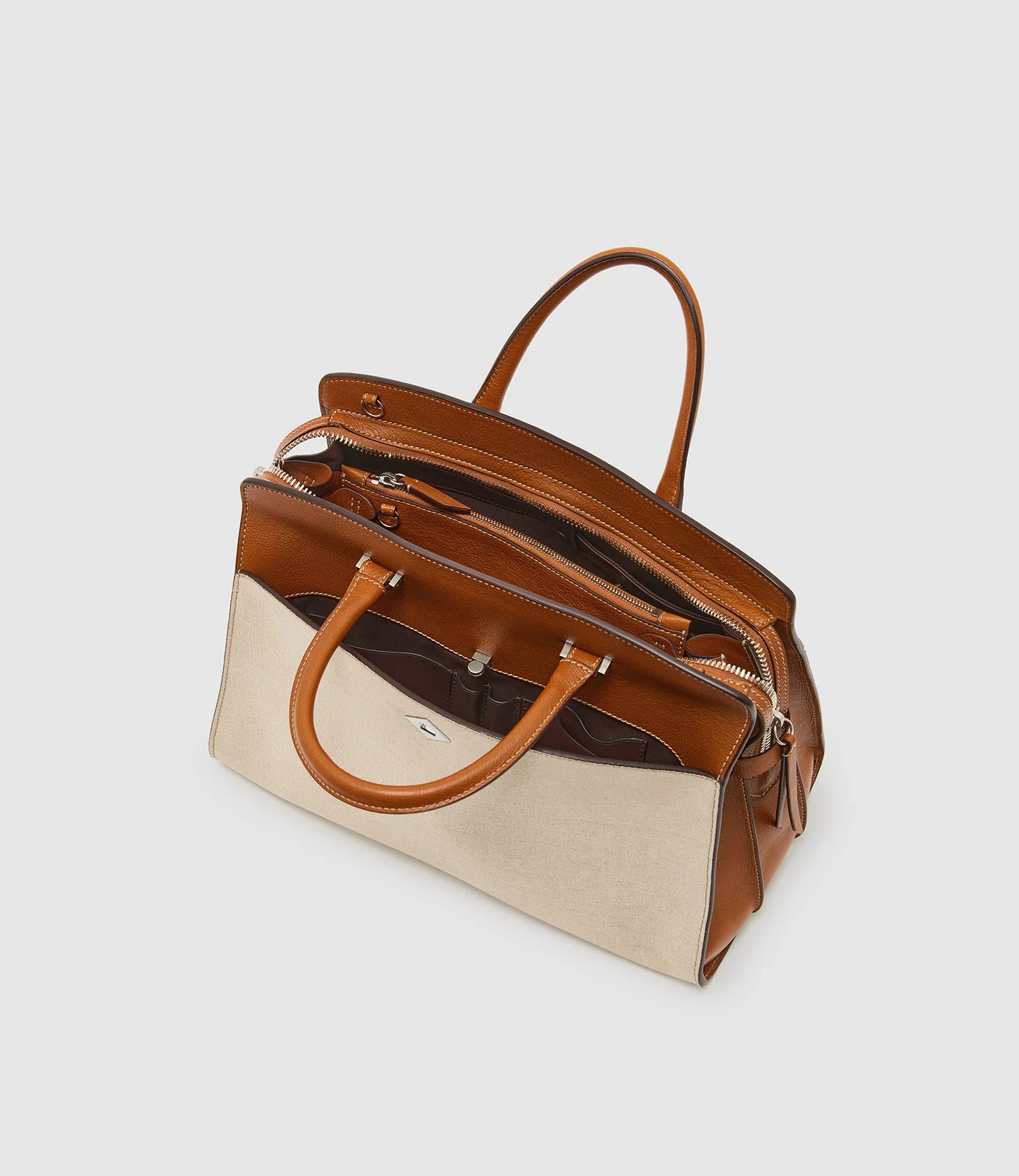 Private Eye Natural Linen and Buffalo Cognac - Image 3