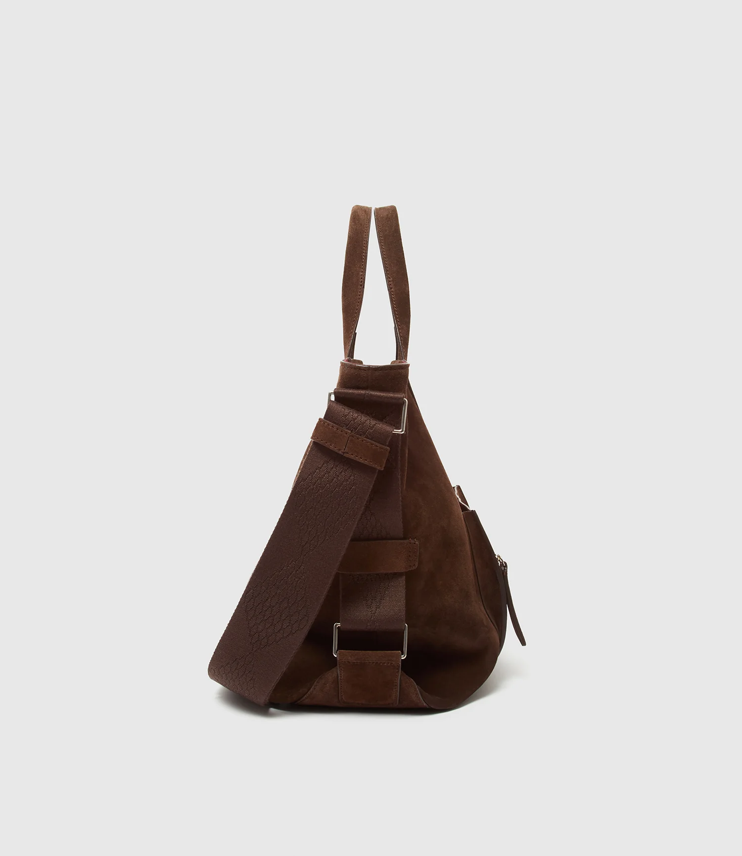 Racer Tote Suede Chocolate - Image 4