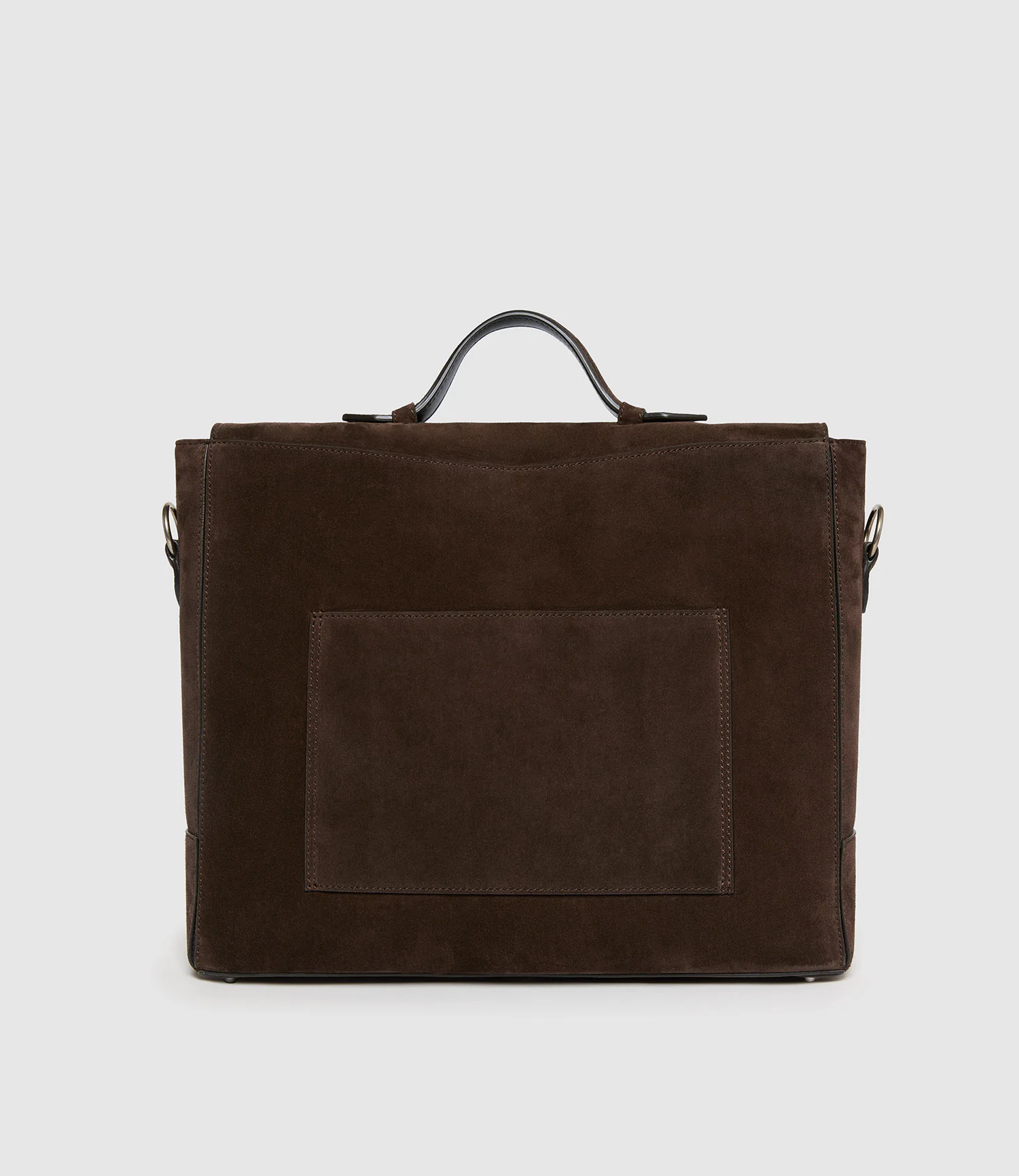 Rider Briefcase Suede Chocolate - Image 5