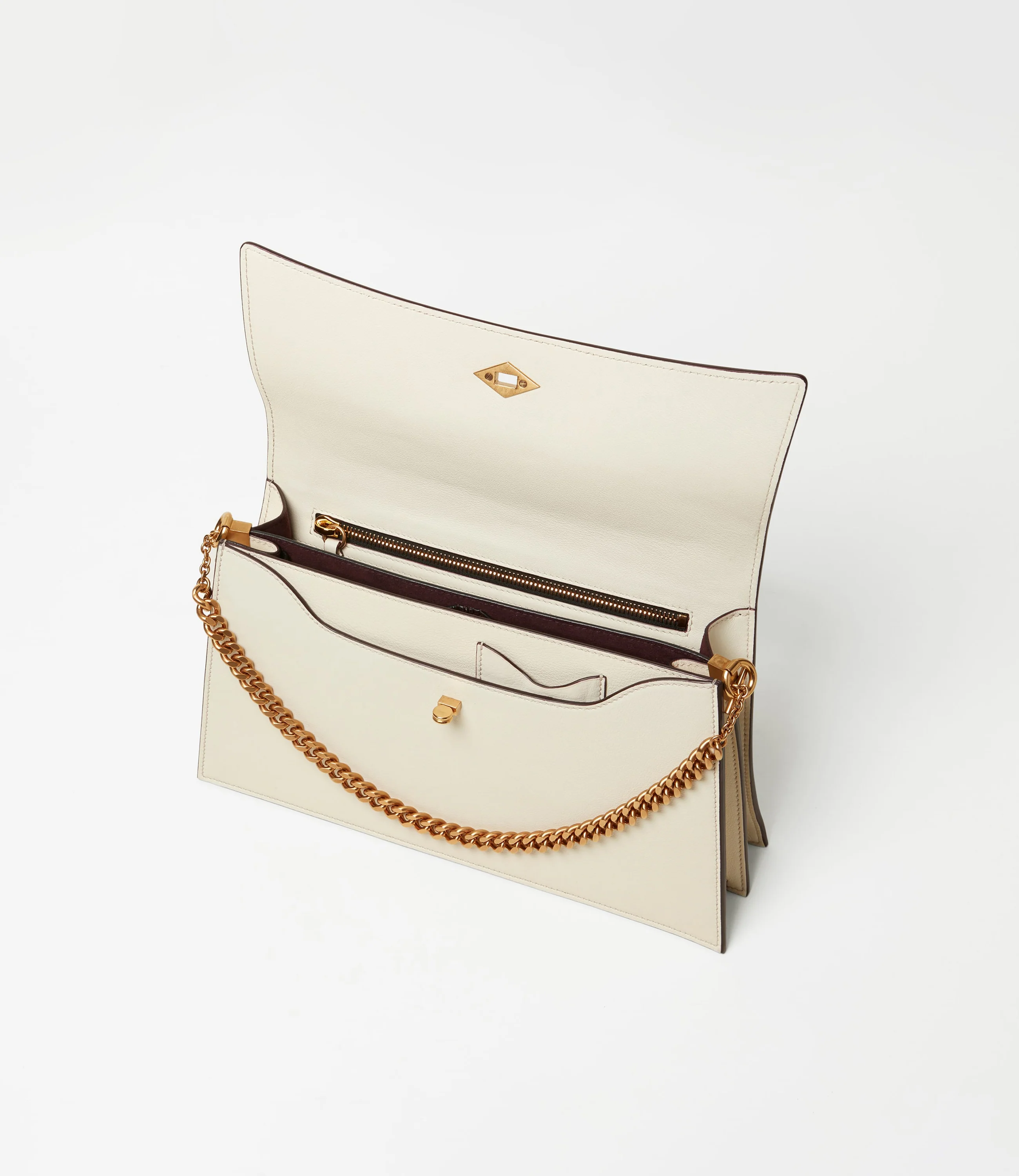 Roma Shoulder Bag Smooth Calfskin White Sand - Image 3