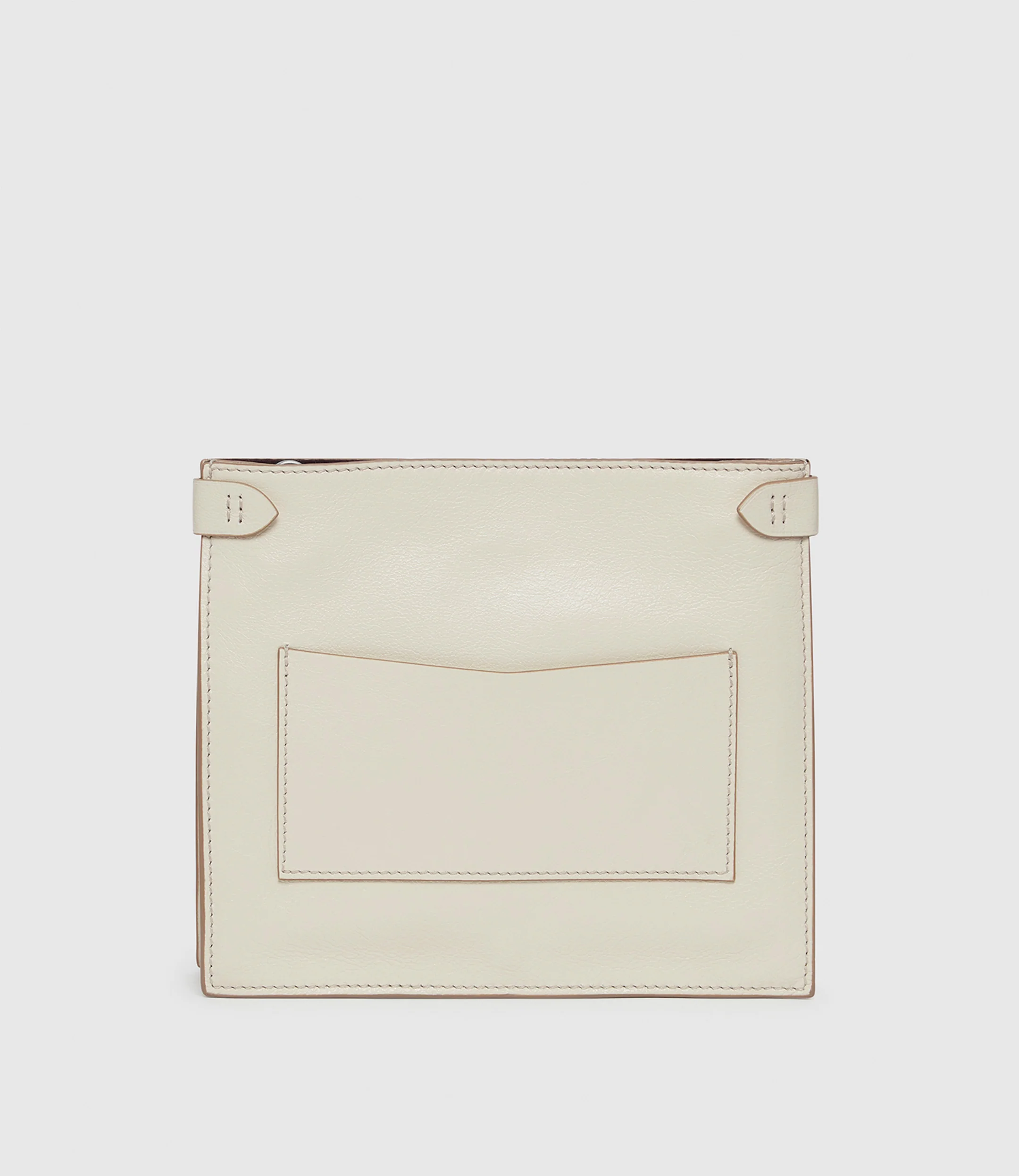 Stowaway Crossbody Elvis White Sand with Silver Hardware - Image 5