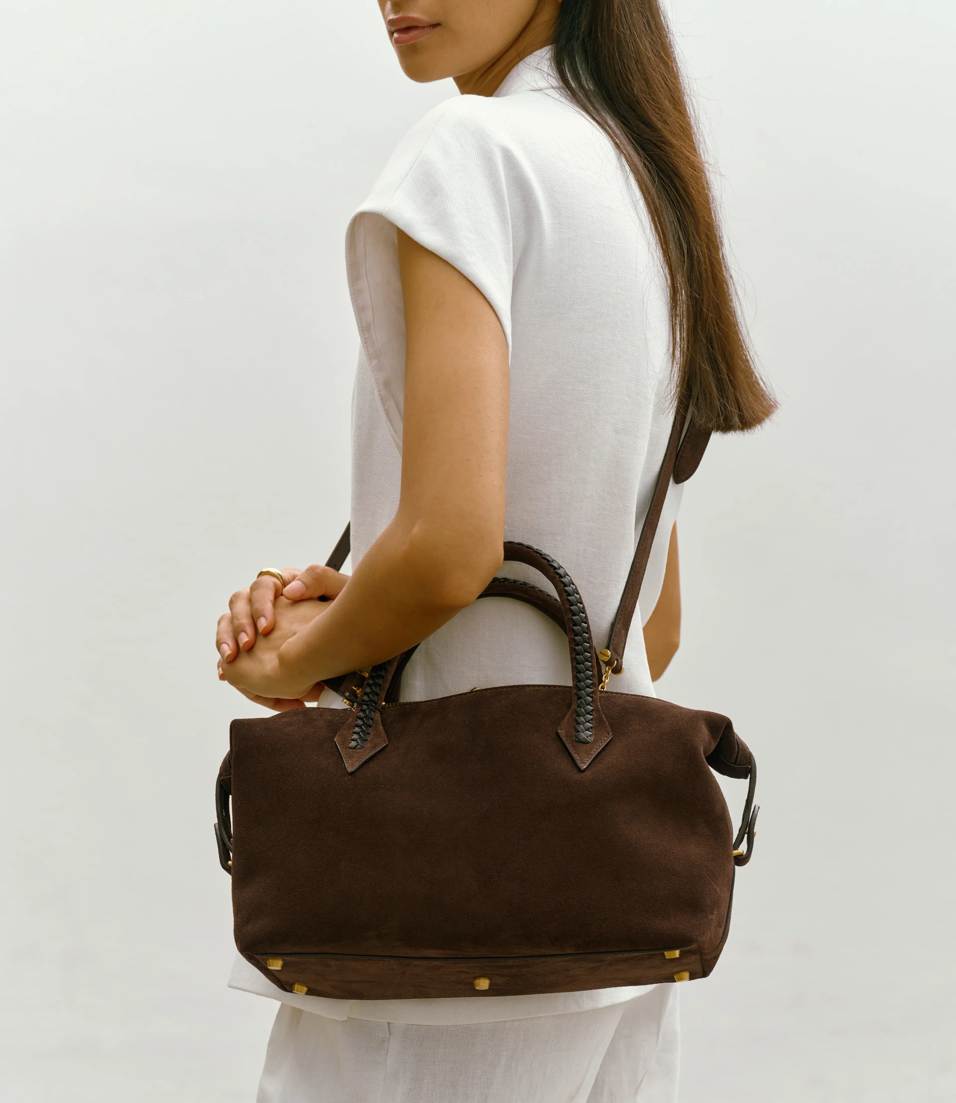 Vérité City Small Suede Chocolate and Elvis Black - Image 5