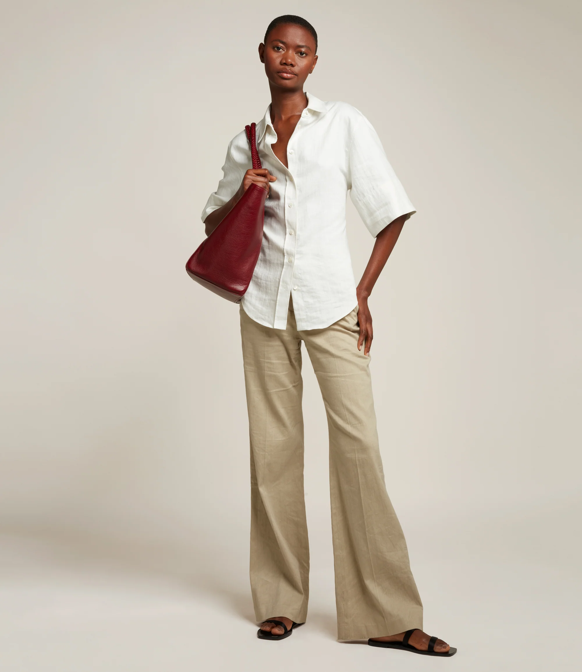 Vérité Collapsible Cabas Buffalo Dark Cherry - Image 5