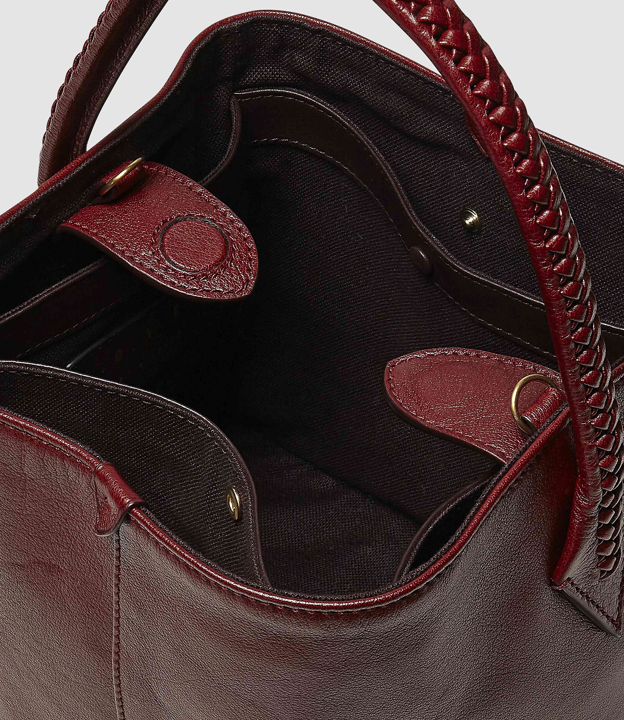 Vérité Mini Collapsible Tote Bag Buffalo Dark Cherry - Image 3