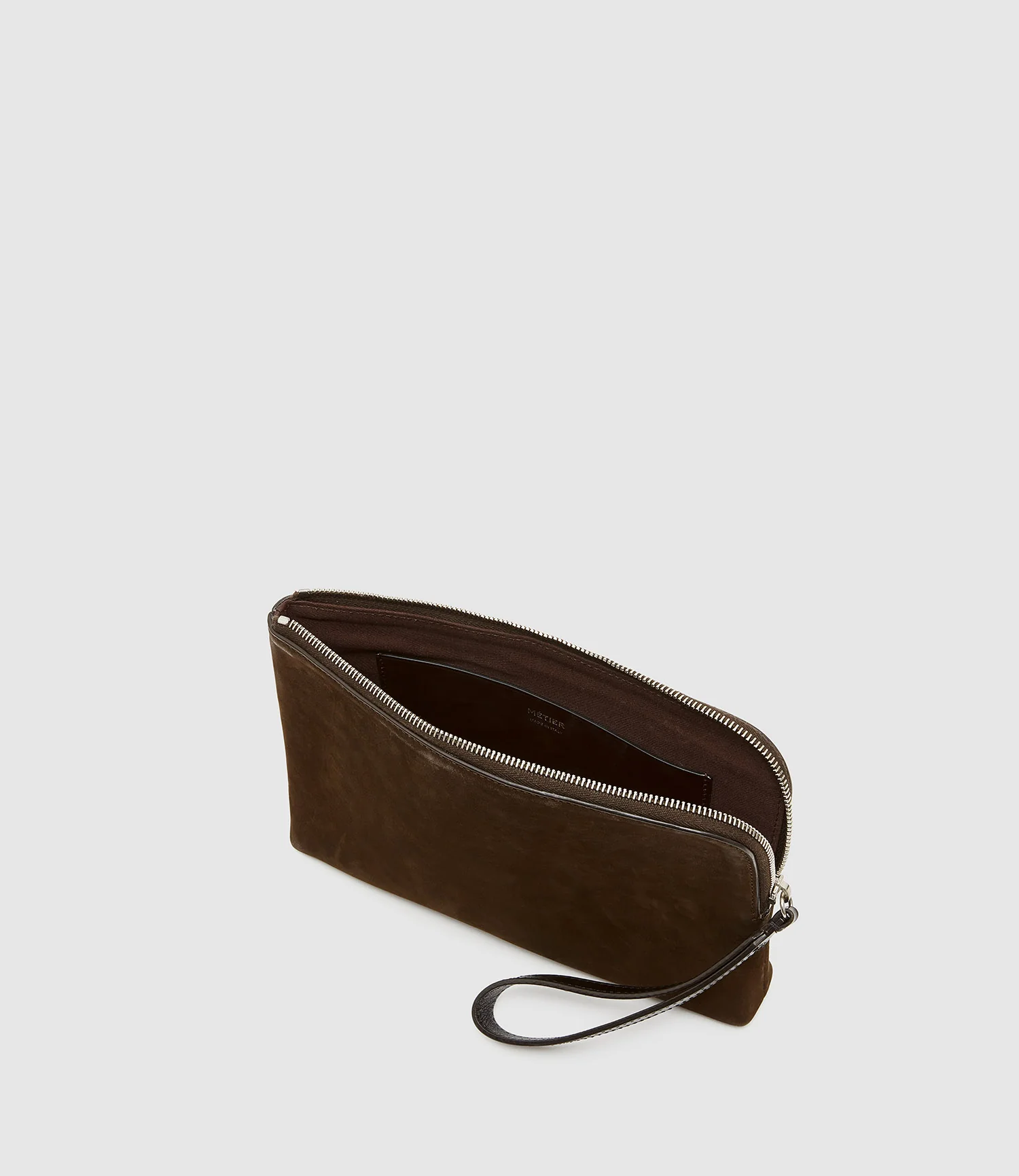 Wristlet Clutch Nubuck Chocolate with Elvis Cacao - Image 3